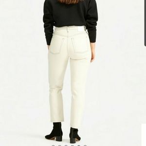 Everlane The Cheeky Jean High Rise Crop Cream